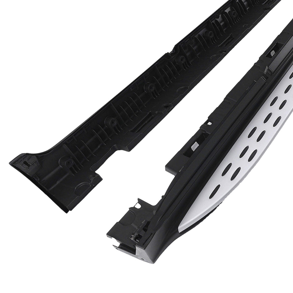 Sidesteps / fotsteg aluminium halkfria lämpliga för Mercedes GLC X253 GLC250 GLC300 GLC43 GLC63 2016-2022 svarta