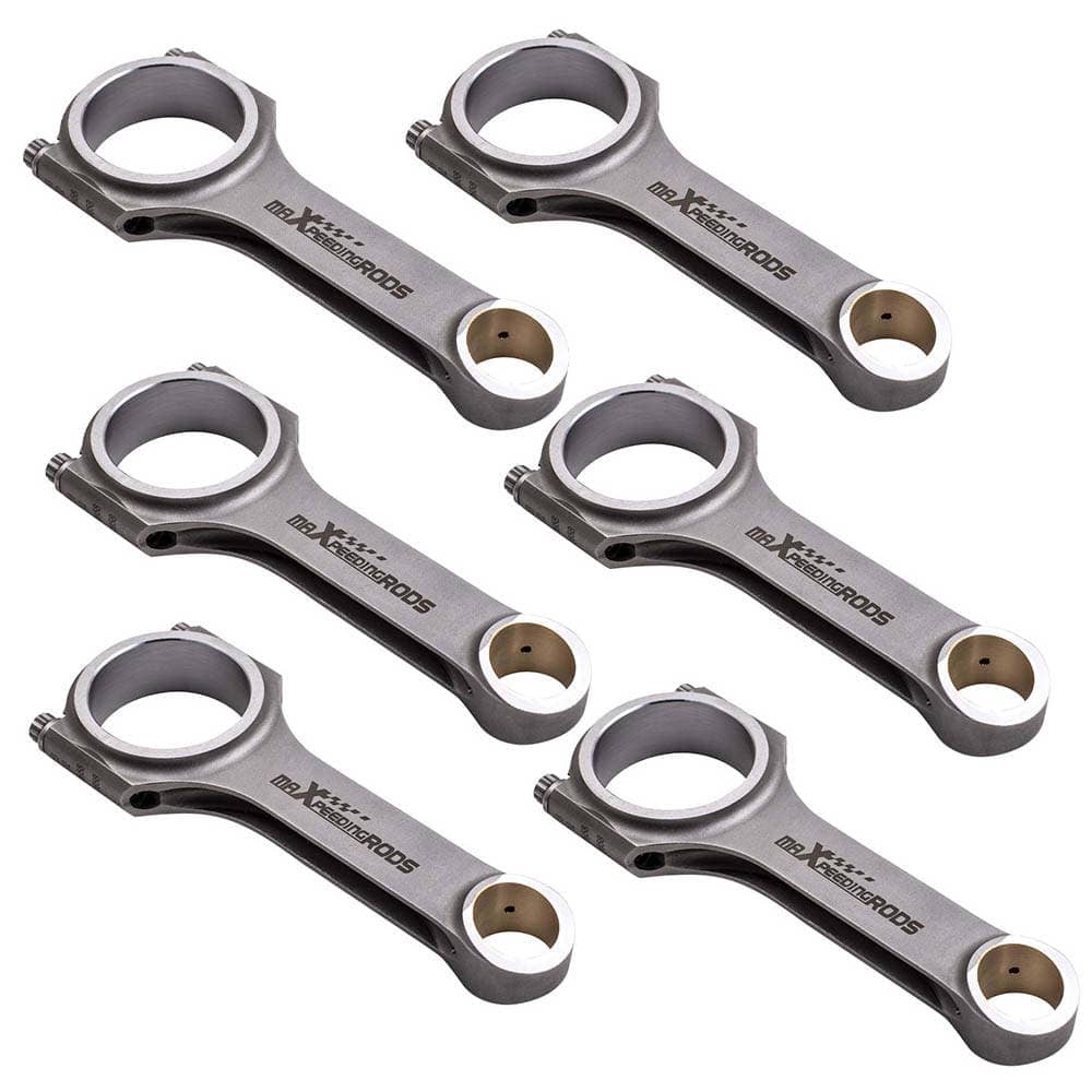 Smidda vevstakar H-profil sats om 6 passar till BMW N55B30 S55B30 (M135i, 640i, M3 F80, M4 F82) | 144,3 mm, ARP 2000-bultar