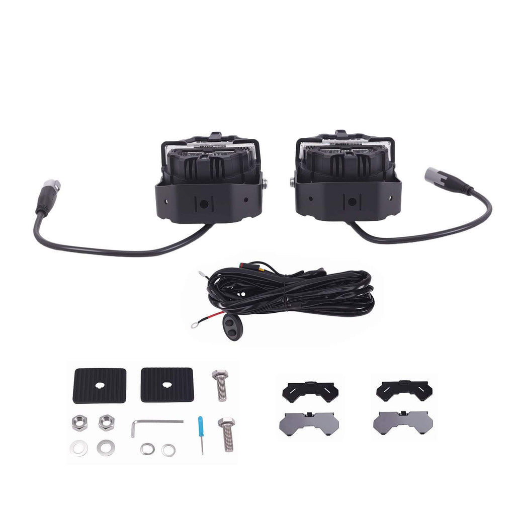 LED-lisävalosarja 3,5 tuumaa pyöreä 160W 19200LM DRL kaksois-sivuvalo 270 astetta IP68 9-32V Crosshair off-road- ja ATV-käyttöön
