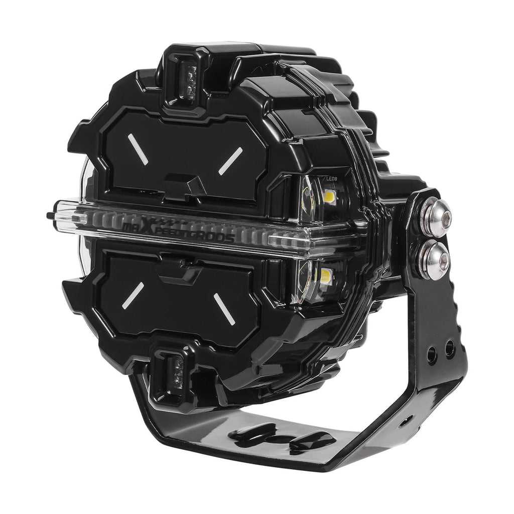 LED-fjernlyssæt 3,5 tommer rund sort 160W DRL 270 grader IP68 9-32V Crosshair til 4x4, offroad, bil og lastbil
