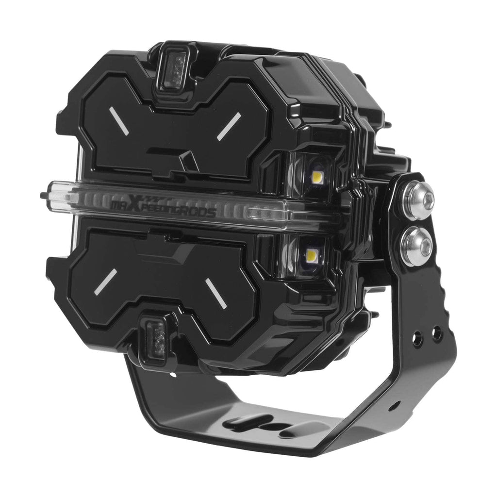 LED-ekstralyssett 3,5 tommer firkantet svart 160 W RGB DRL oransje/hvitt 270 grader IP68 12 V Crosshair for offroad