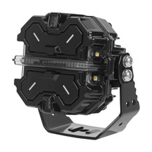 Last bildet i gallerivisningen, LED-ekstralyssett 3,5 tommer firkantet svart 160 W RGB DRL oransje/hvitt 270 grader IP68 12 V Crosshair for offroad