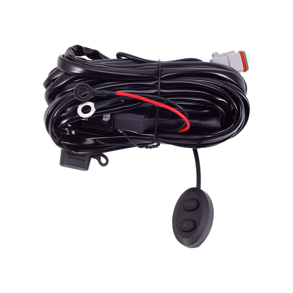 LED-ekstralyssett 3,5 tommer firkantet svart 160 W RGB DRL oransje/hvitt 270 grader IP68 12 V Crosshair for offroad
