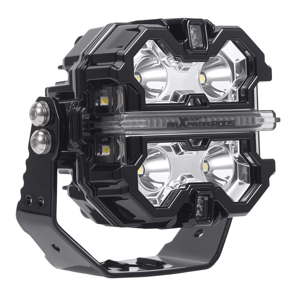 LED-lisävalosarja 3,5 tuumaa neliö 160W 19200LM DRL kapea keila side shooters 270 astetta IP68 9-32V maastoajoneuvoihin ja traktoreihin