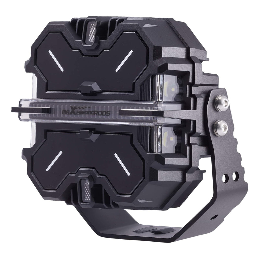 Lisä-LED-valot 7" 332W maastoautoille SUV 4X4 Universaali 12V RGB DRL