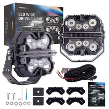 Lataa kuva Galleria-katseluun, Lisä-LED-valot 7" 332W maastoautoille SUV 4X4 Universaali 12V RGB DRL