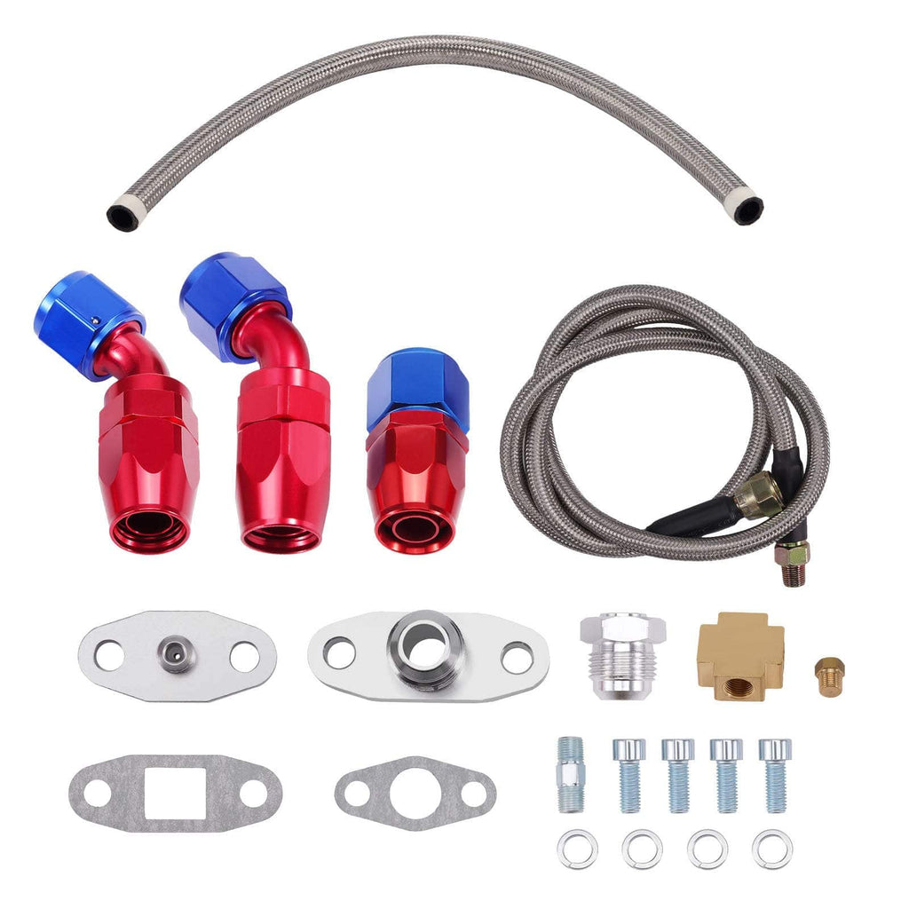 Universell GT30 GT3037 GT3076 turbo T3 A/R .60 500 hk med oljeledningar