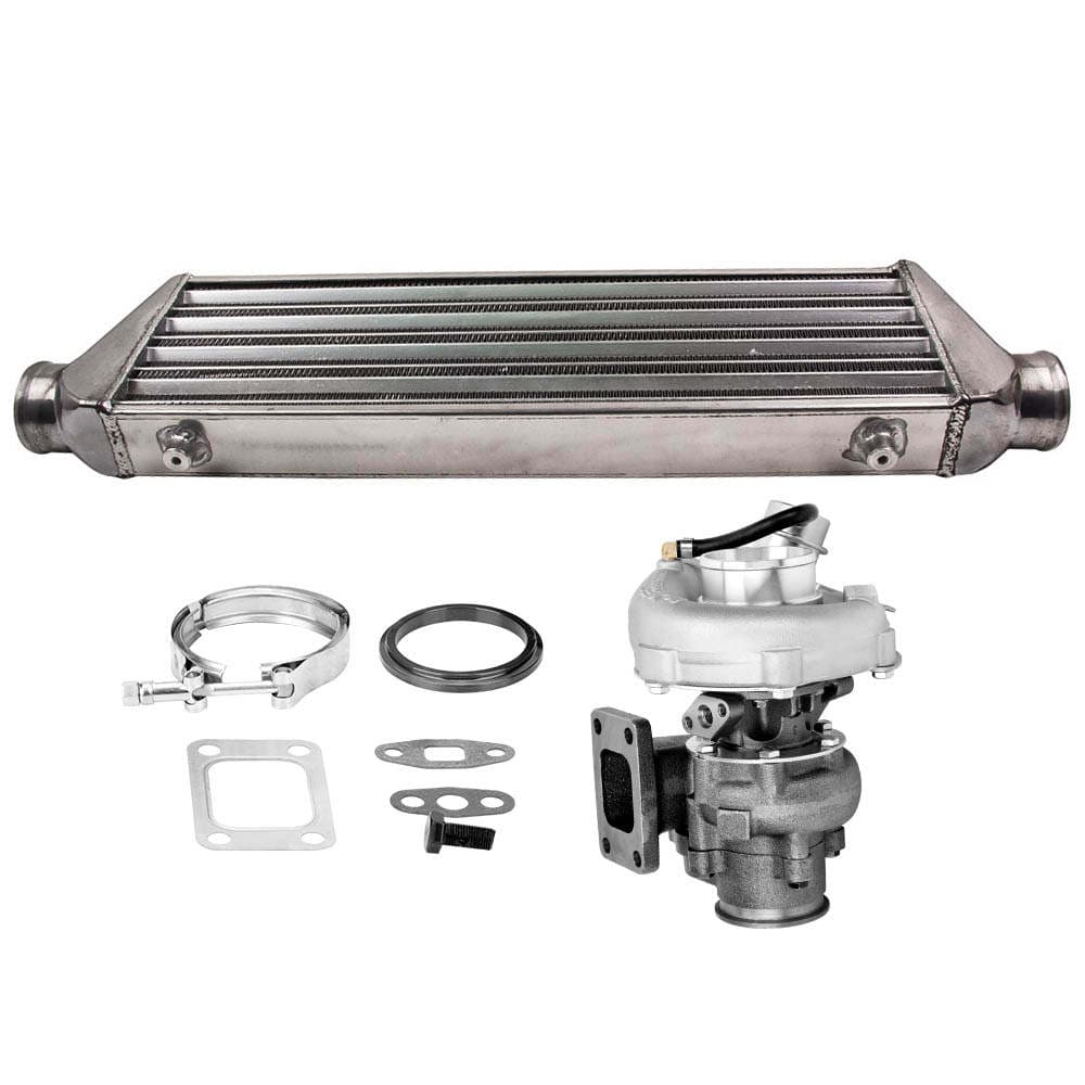 Universell T3-turbo A/R 0.63 med intercooler og 2.5 tommers 64 mm rørsett