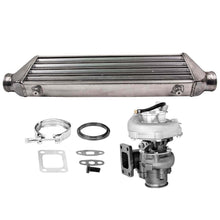 Last bildet i gallerivisningen, Universell T3-turbo A/R 0.63 med intercooler og 2.5 tommers 64 mm rørsett