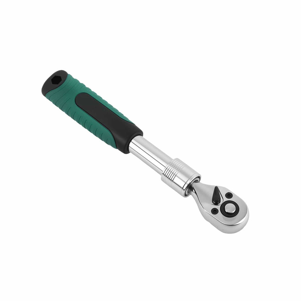 3 skrallenøkler 1/4 3/8 1/2 72 tenner uttrekkbart ergonomisk håndtak