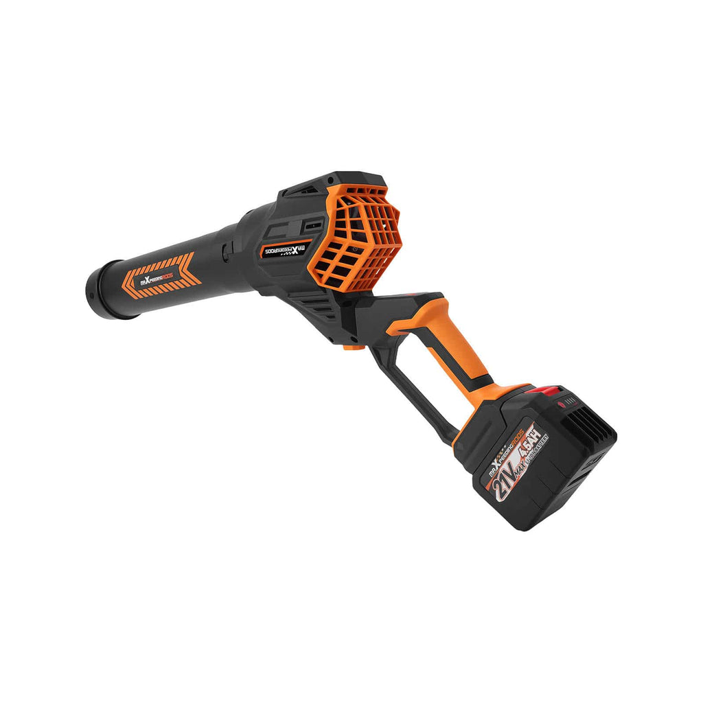 Puhallin 21V 4500mAh 580 CFM 160 MPH Ergonominen muotoilu 2 akkua