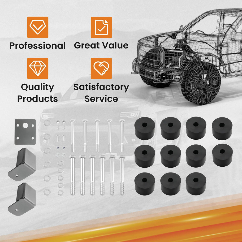 Body Lift Kit passande framsida lämplig för Jeep Wrangler TJ 1997-2006 4WD 2004-2006 Nylon
