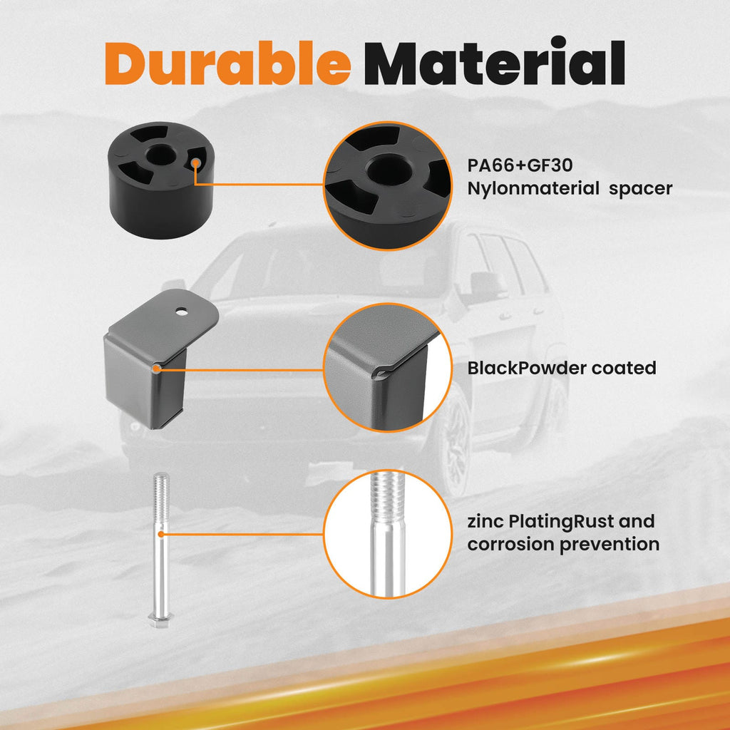 Body Lift Kit passande framsida lämplig för Jeep Wrangler TJ 1997-2006 4WD 2004-2006 Nylon