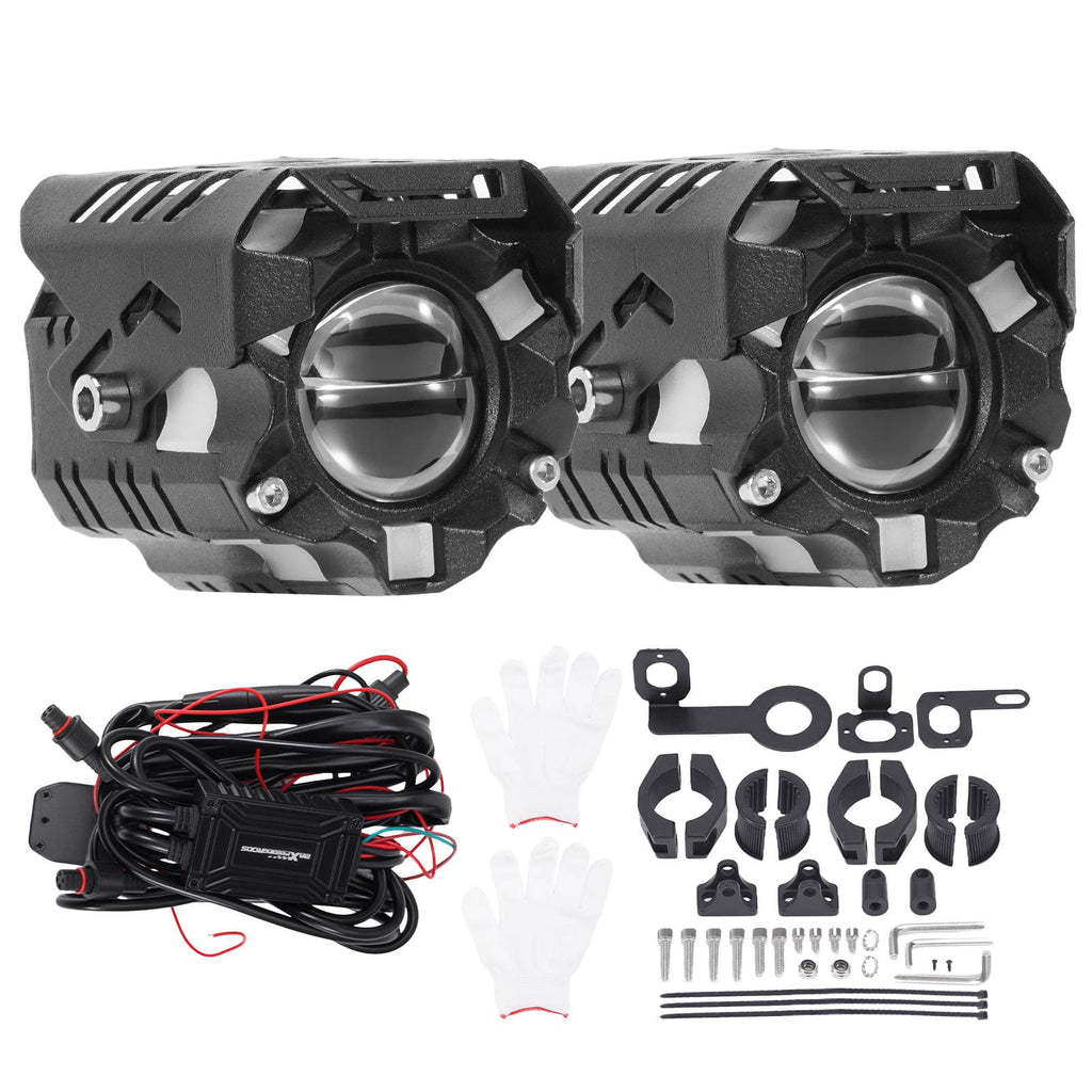80 W 12 V LED-ekstralys for motorsykkel og SSV, IP67, 3200 K/6000 K, vanntett
