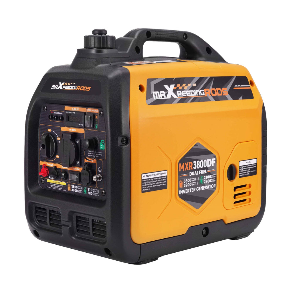 3200W/3500W Aggregat Generator LPG & Bensin Dual Fuel – Bærbar for campingvogn