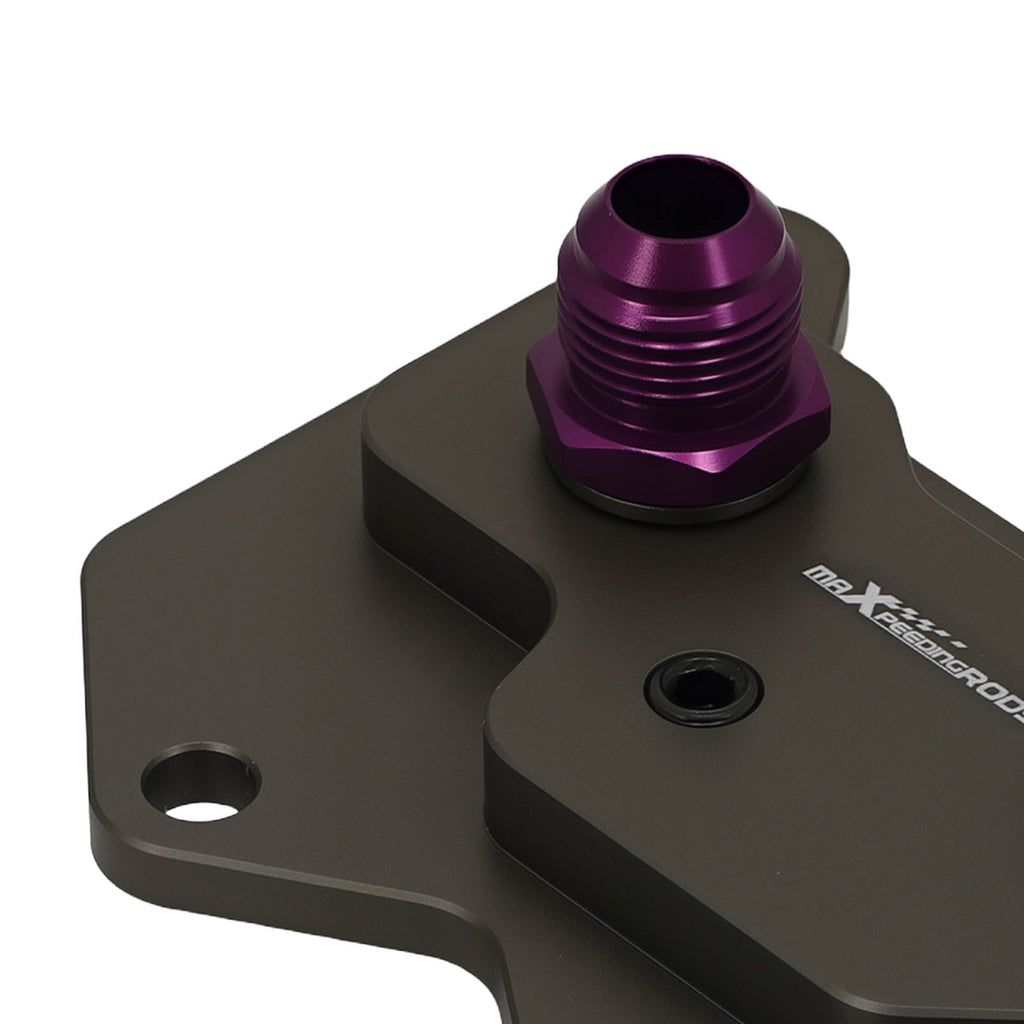 AN10 Olieadapter til motor egnet til VW Audi EA113 Sandwich Filter Aluminium