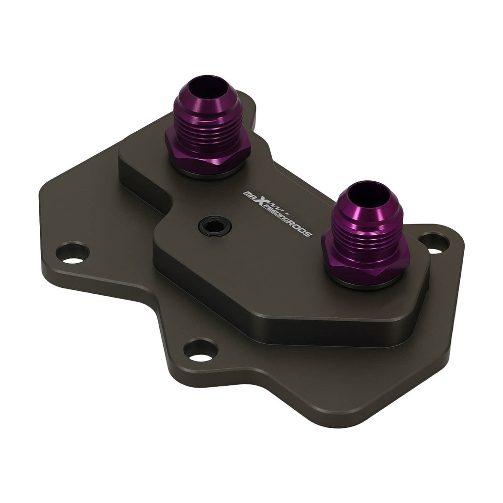 AN10 Olieadapter til motor egnet til VW Audi EA113 Sandwich Filter Aluminium