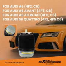 Last bildet i gallerivisningen, Luftbelger bak, venstre + høyre (sett med 2) passer til Audi A6 C6 4F / Avant / Allroad / S6 2004–2011 | 4F0616001J