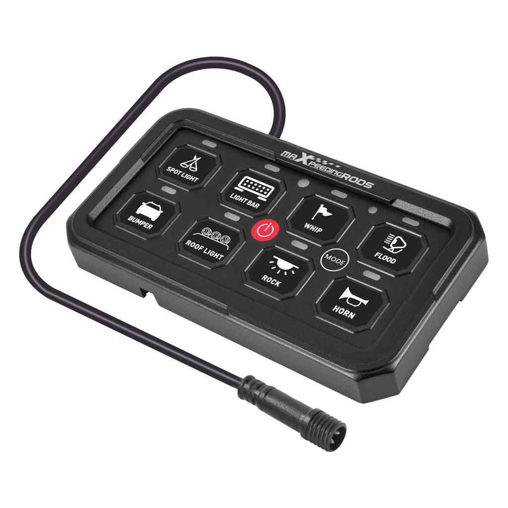 RGB touch-kontaktpanel 8 knapper til lastbil UTV ATV båd universal 12-24V