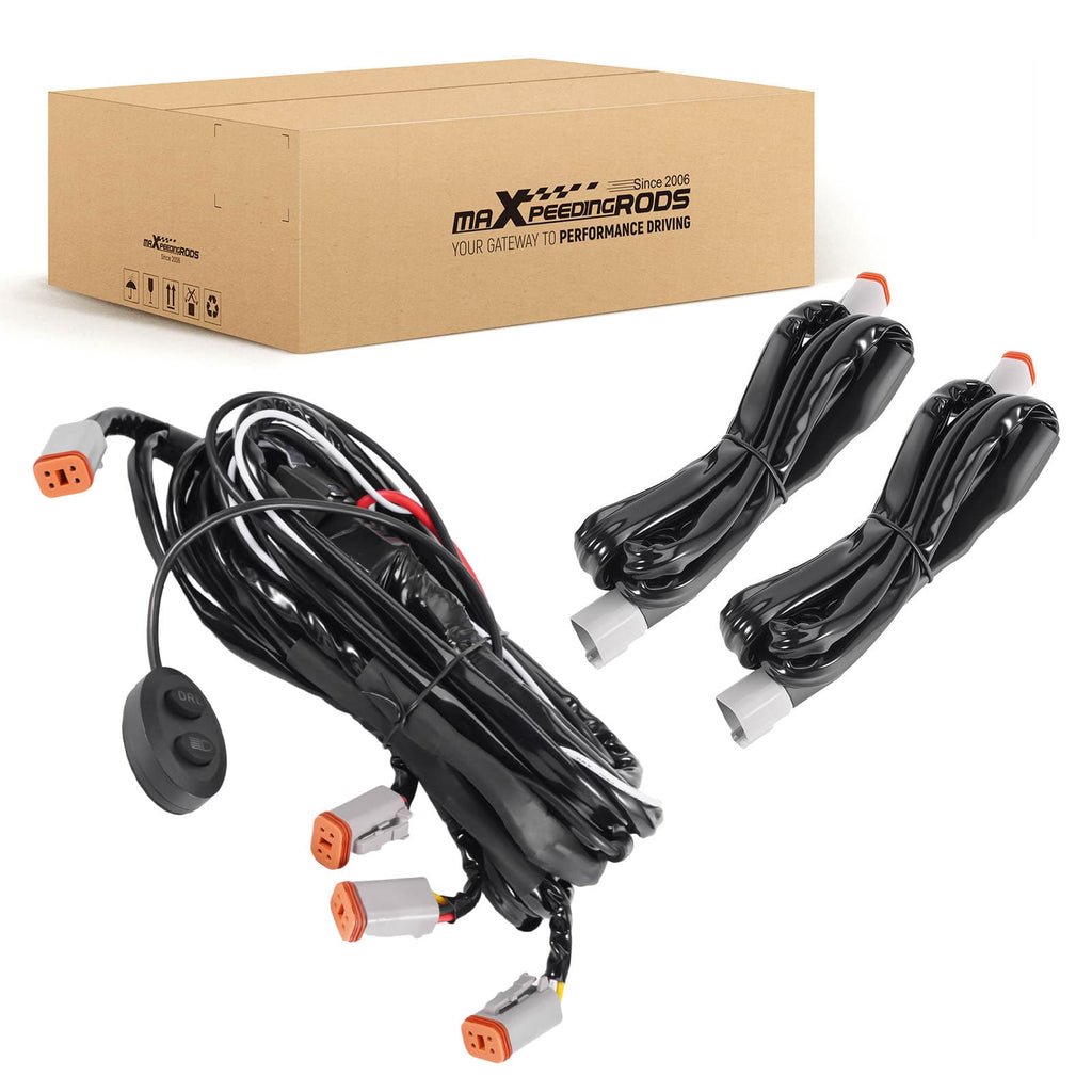 Kabelhärva 6 utgångar för LED-lampor maXpeedingrods Crosshair 12-24V 40A 4PIN