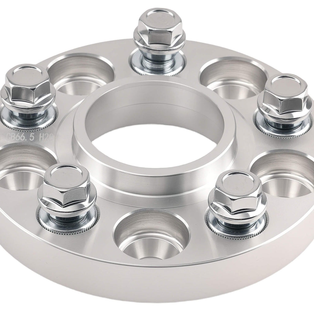 4 stk. avstandsstykker 20 mm 5x112 egnet for Audi A4 B8 66,5 mm aluminium 6061-T6 M14x1,5