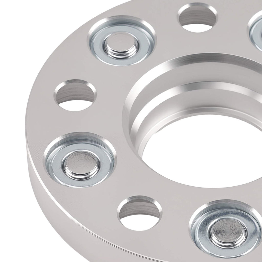 4 stk. avstandsstykker 20 mm 5x112 egnet for Audi A4 B8 66,5 mm aluminium 6061-T6 M14x1,5