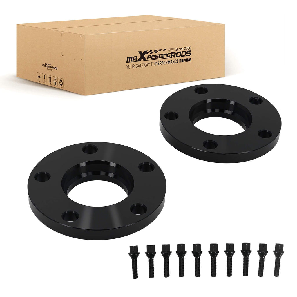 15 mm spacers lämpliga för BMW 3-serie M3 5-serie M5 6-serie M6 X1 Z3 Z4 5x120 M12x1.5 2 stycken