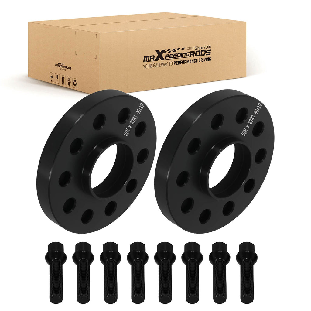 20mm 6061-T6 aluminiumsspeiser egnet for Volvo 5x108 M14x1.5 63.4mm diameter