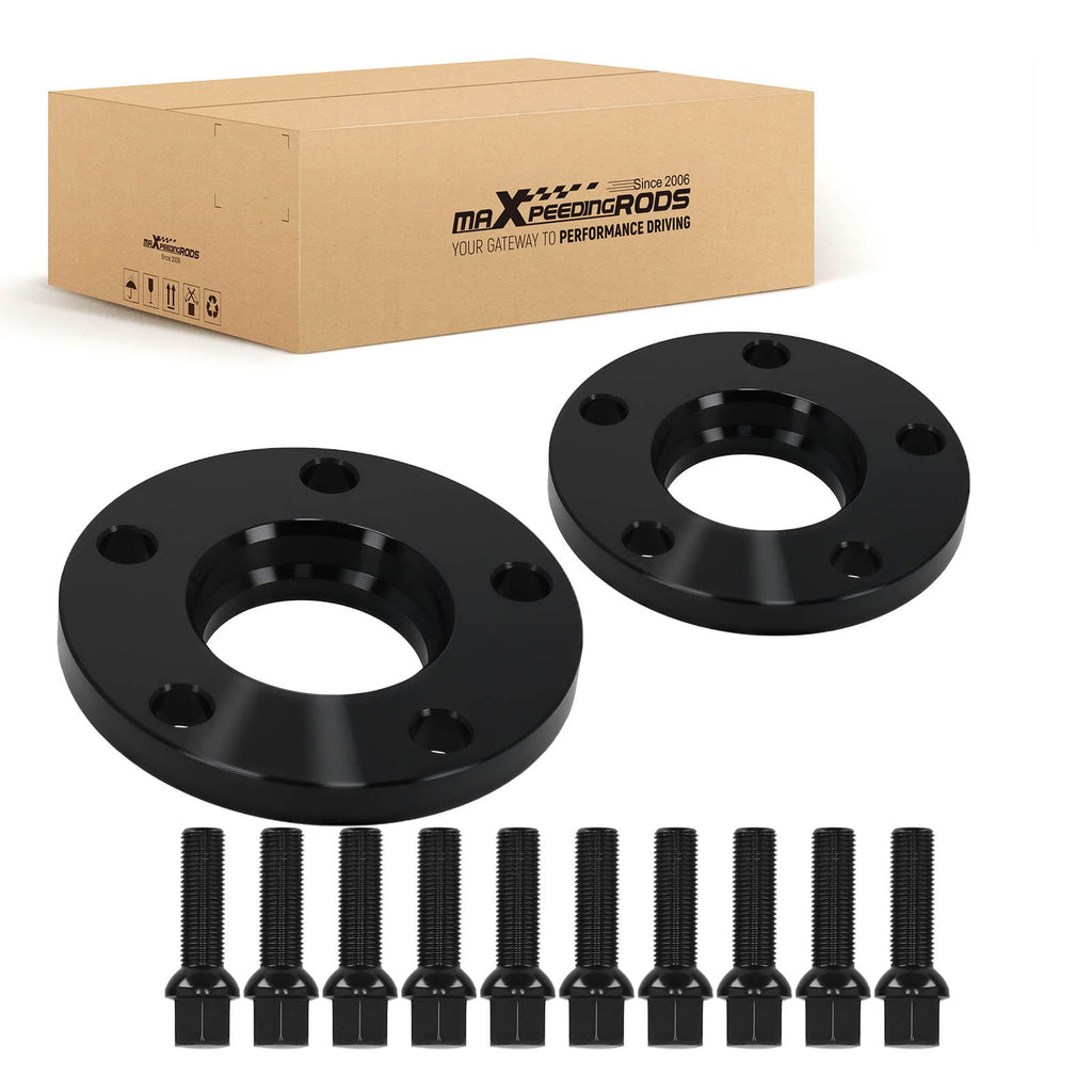 2x 15mm sporviddeforøgere egnet til Audi A4 A5 A6 A7 Aluminium 5x112 CB66,5mm