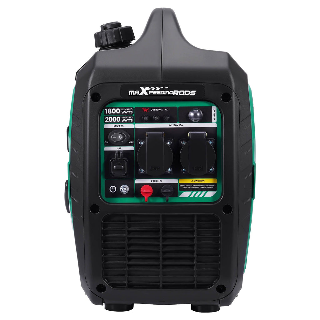 2 kW inverterelverk 58 dB – 18 kg bärbar 2x230V & 2x USB