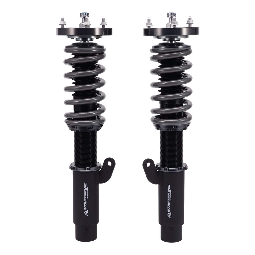 Maxpeedingrods T7 coilovers (gängade stötdämpare) passar till BMW 3-serie E46 1998-2007 | 24-stegs justerbara coilovers, sänkning 25-75 mm