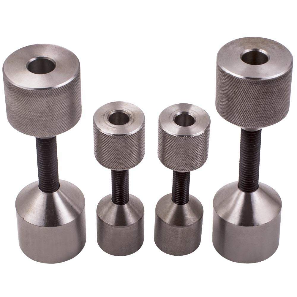 4x Flenssett med to hull og nagler i rustfritt stål – sett med diameter 1-1/8 og 1-5/8