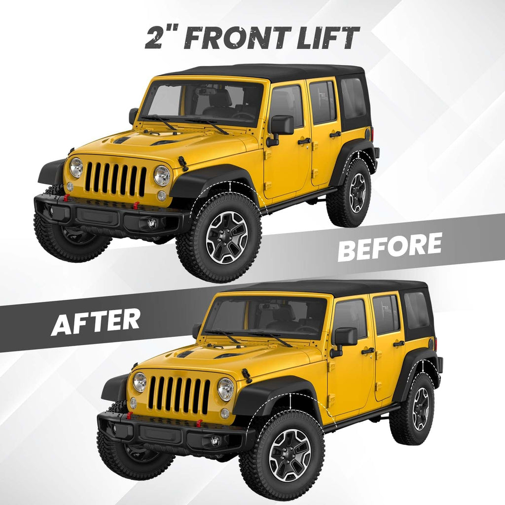 2 tuuman korotussarja, sopii Jeep Liberty KJ/KK -malleihin vuosina 2002–2012 ja Dodge Nitro -malleihin vuosina 2007–2012