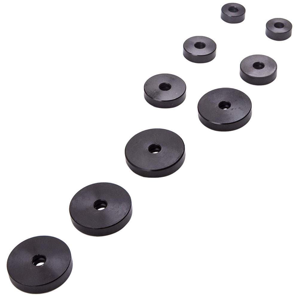 Sett med lager- og foringsdrivere, 52 deler, trykkskiver 18–65 mm for tetningsringer, lagre, lagerskåler og foringer