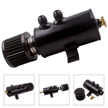Ladda upp bild till gallerivisning, Universele olie catch tank olieopvangtank aluminium 750 ml zwart 10AN750