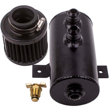 Ladda upp bild till gallerivisning, Universele olie catch tank olieopvangtank aluminium 750 ml zwart 10AN750