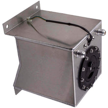 Indlæs billede til gallerivisning Aluminium brændstoftank (fuel cell) 2,5 gallon / 10 liter med niveausensor, sikkerhedsskum og 10AN, universel