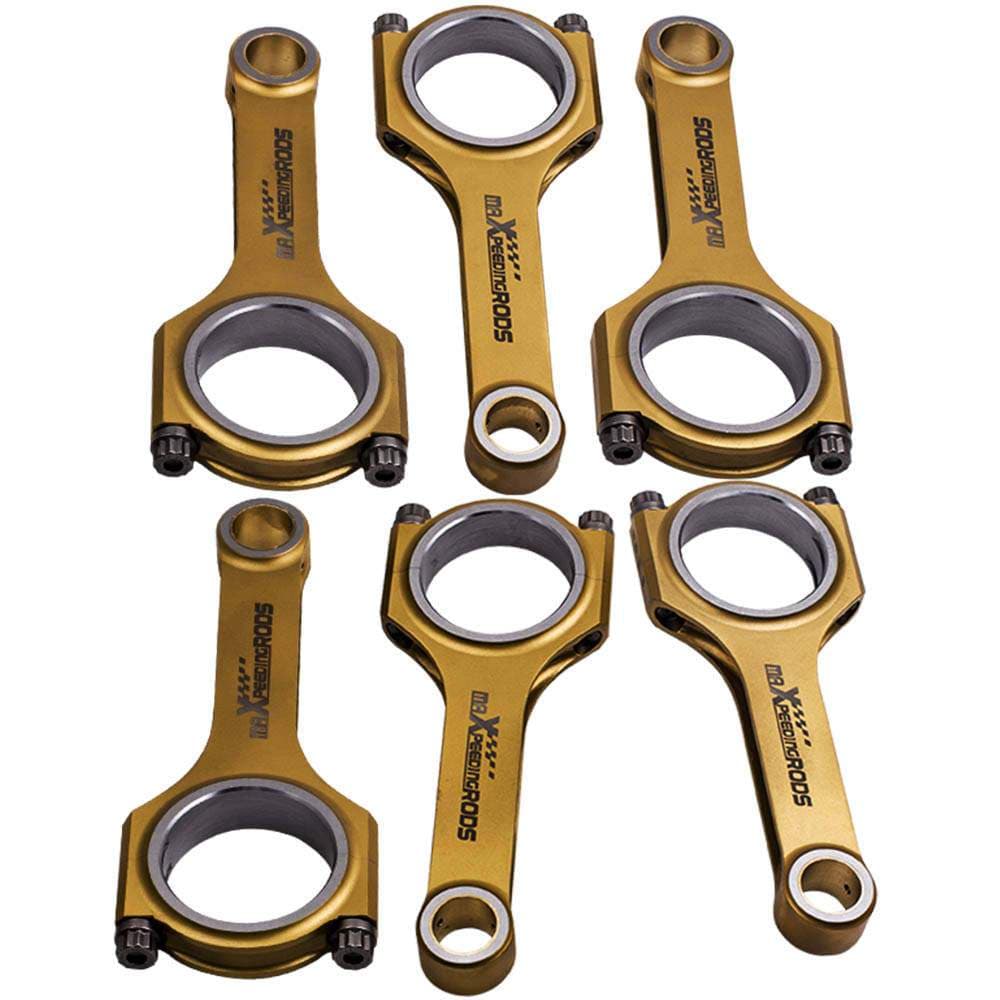 Taotut kiertokanget titanoitu sopii malliin BMW M52B28 M54B30 S52B32 M50B25 (E36 E46 328i 325i) | 135 mm, ARP 2000 -pultit