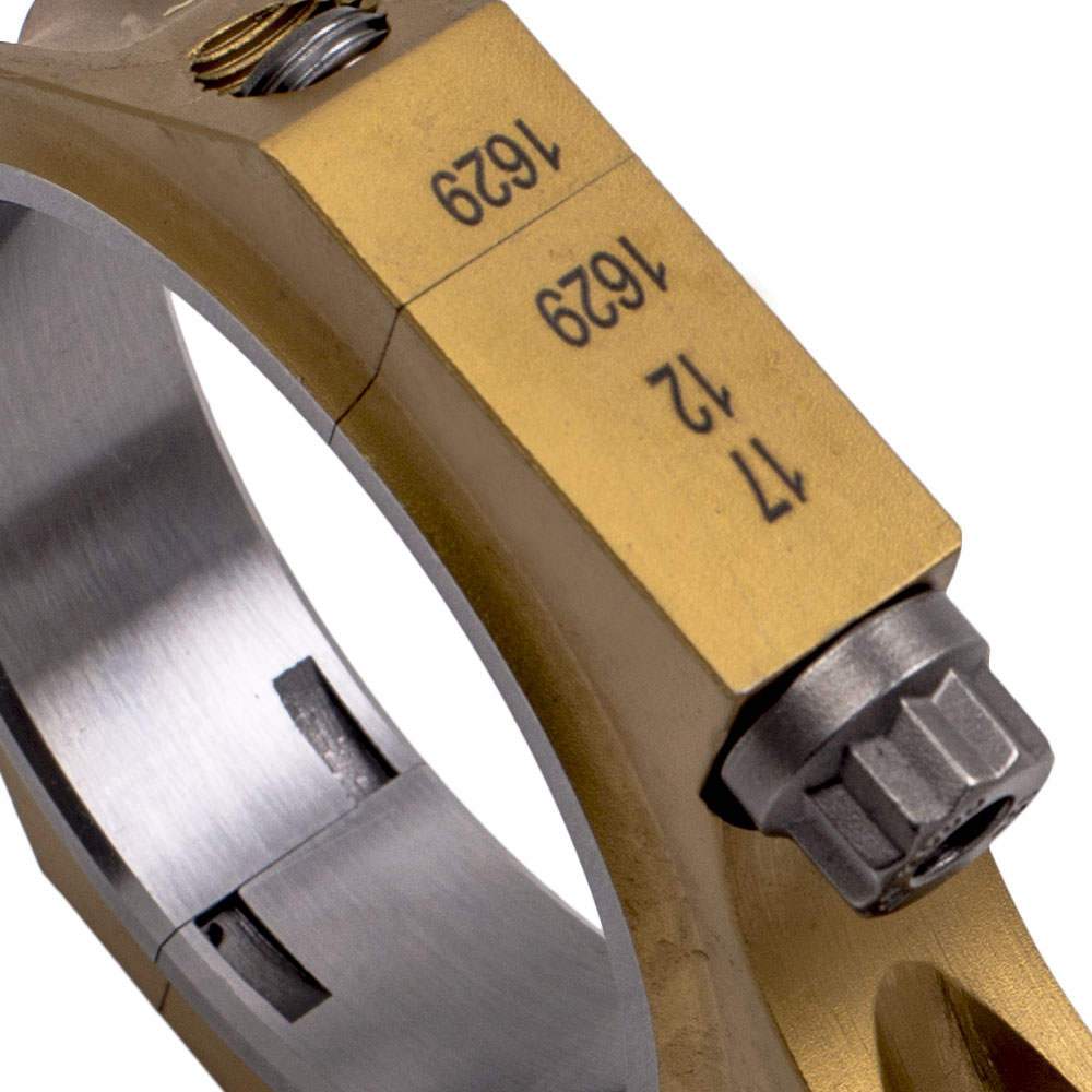 Plejstænger titanium-behandlet sæt med 6 stk. egnet til Porsche 911 993 996 3.6 Carrera Turbo GT2 GT3 | 127 mm, ARP 2000-bolte
