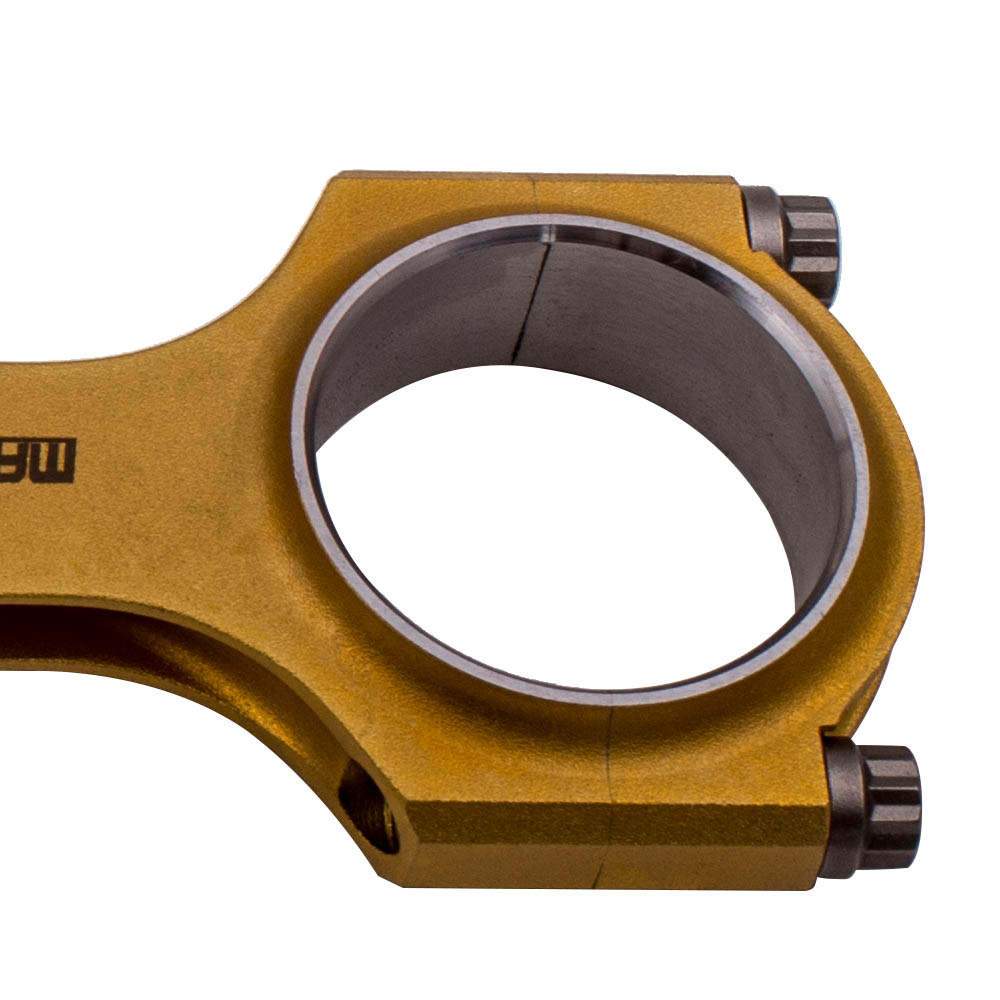 Taotut H-profiili kiertokanget, 5 kpl:n sarja, sopii malliin Volvo 2.3 T5 B5234T (850, C70, S60, S70, V70) | 139,5 mm, ARP 2000 -pultit