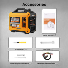 Last inn bildet i Galleri-visningsprogrammet, 2kW Inverter-generator 58dB – 15kg bærbar 230V &amp; 2x USB