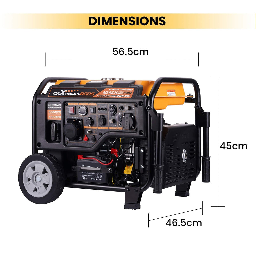5,0 kW inverter-generator, 4-takts koffertype – ultralett og stillegående for camping