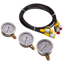 Indlæs billede til gallerivisning Hydraulisk tryktester manometersæt 250/400/600 bar til gravemaskiner og entreprenørmaskiner, med kuffert