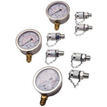 Indlæs billede til gallerivisning Hydraulisk tryktester manometersæt 250/400/600 bar til gravemaskiner og entreprenørmaskiner, med kuffert
