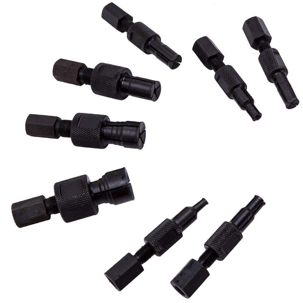 Sett med 9 stk. innvendige lagertrekkere med glidhammer, 8–32 mm for blindhull, bl.a. styrelager