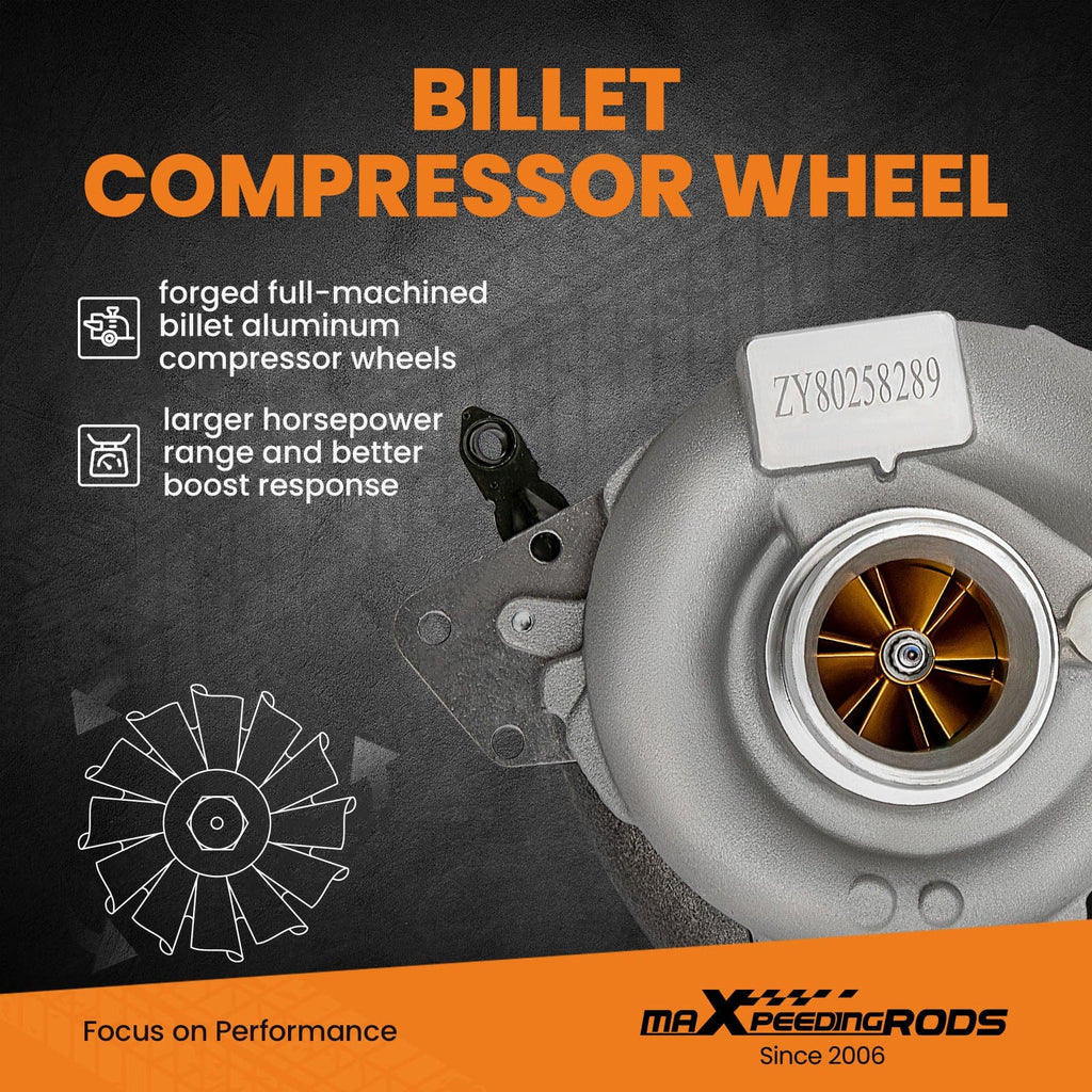 Turbolader universeel billet T3/T4 tot 400+ pk