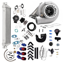 Ladda upp bild till gallerivisning, Turbokit för GT3582 GT35 2,5 tums intercooler + rör + BOV + wastegate + 4-i-1 mätare