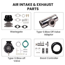 Ladda upp bild till gallerivisning, Turbokit för GT3582 GT35 2,5 tums intercooler + rör + BOV + wastegate + 4-i-1 mätare