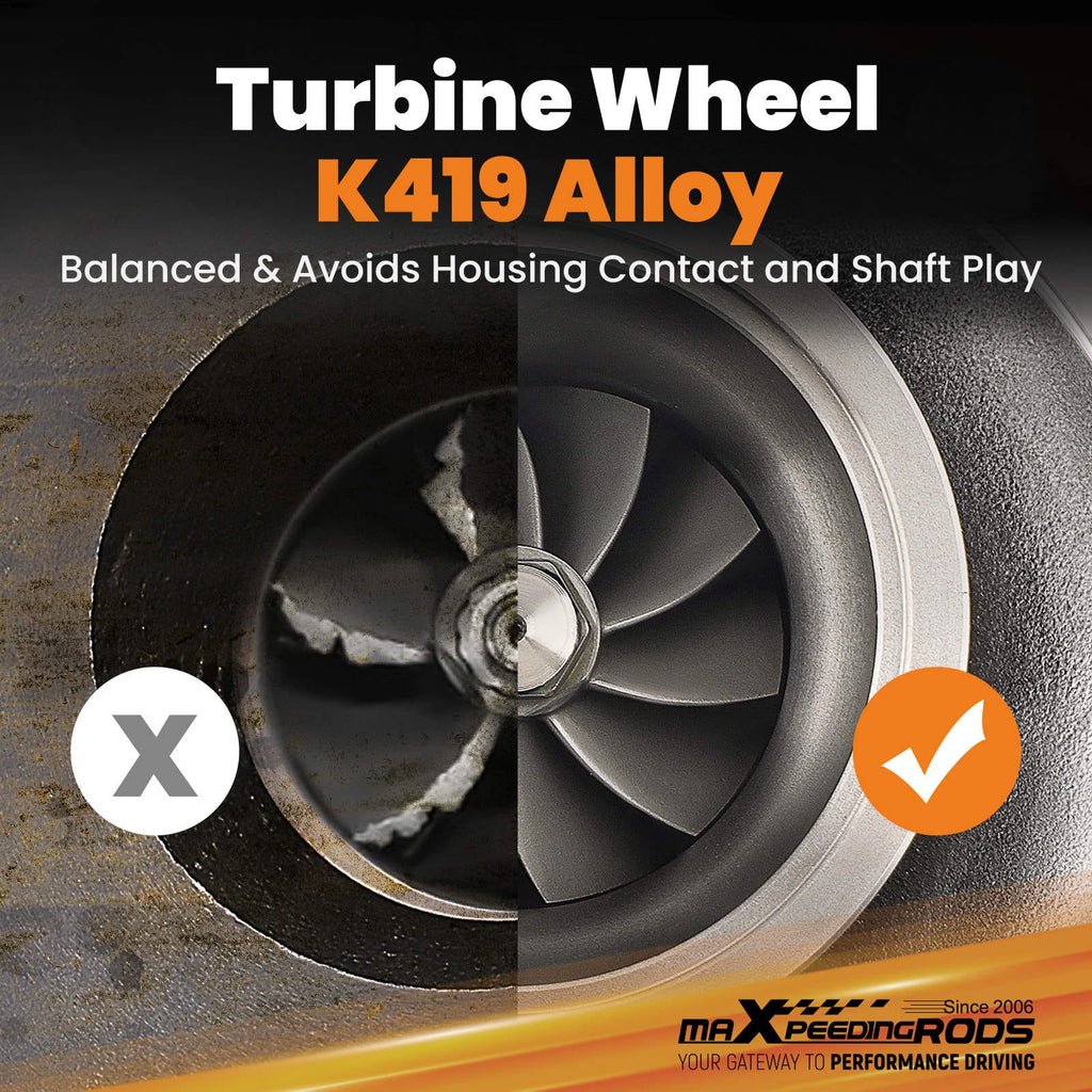 Universele billet turbo kogellager T25 geschikt voor 1.4-3.0L motoren tot 660 pk