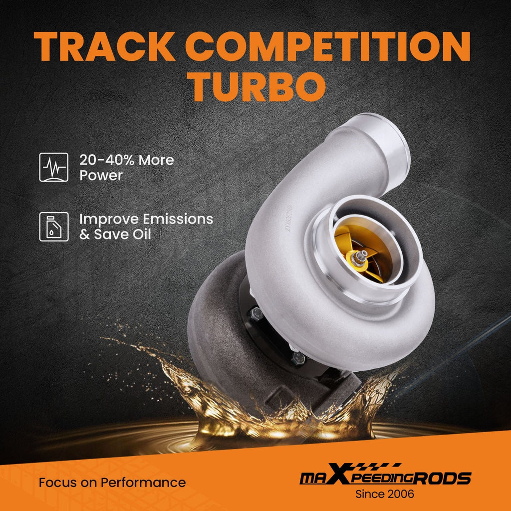 Billet kompressorhjul GT45 V-Band turbo T4 twin-scroll A/R .66 street performance